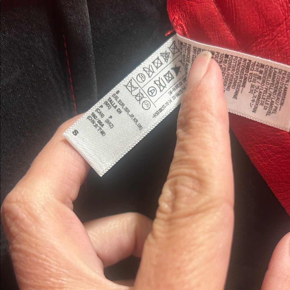 American Apparel Red Faux Leather Pencil Skirt - Picture 6 of 7